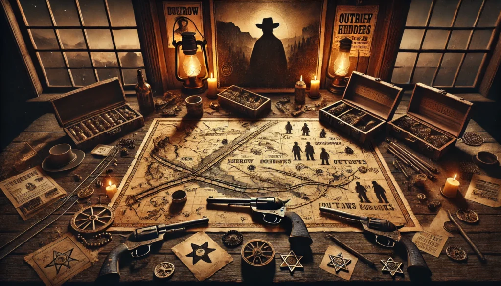 Kovbojska - mapa, westrn, kolt